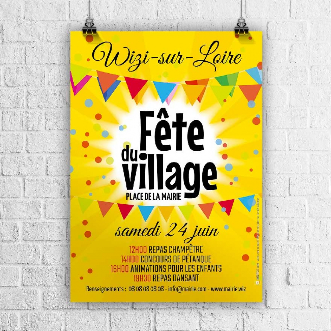 Fête du village | Création impression affiches flyers panneaux