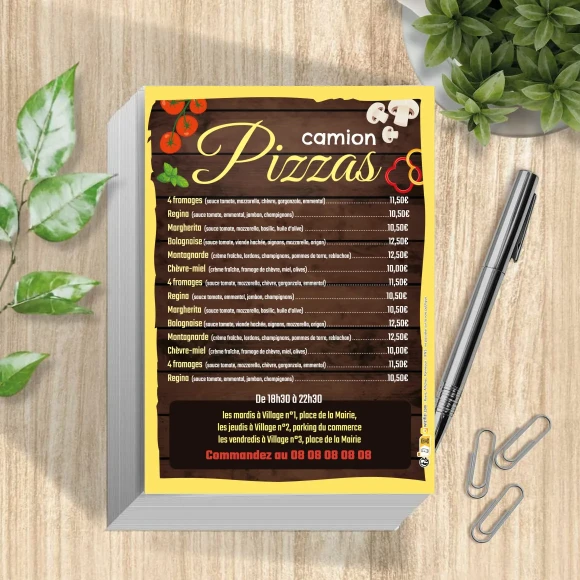 Vos flyers personnalisés Pizza party !