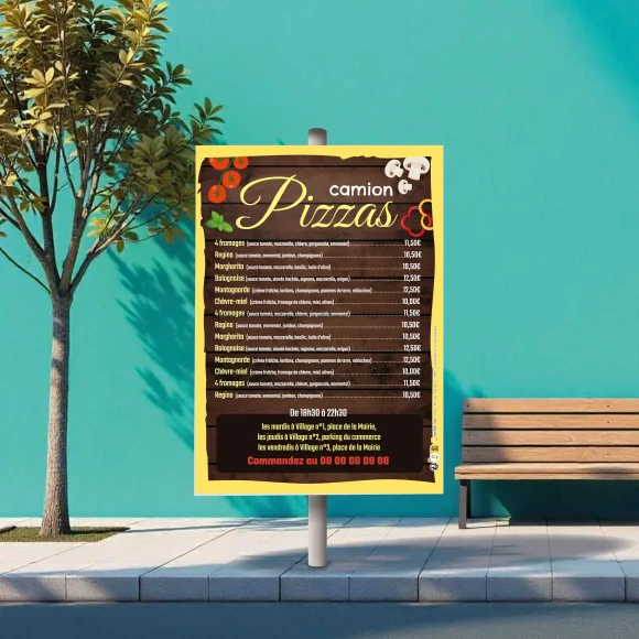 vos panneaux personnalisés Pizza party !