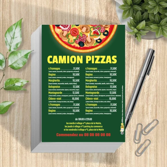 Vos flyers personnalisés Pizza Italia