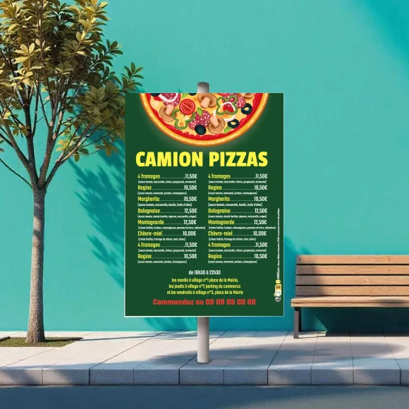 vos panneaux personnalisés Pizza Italia